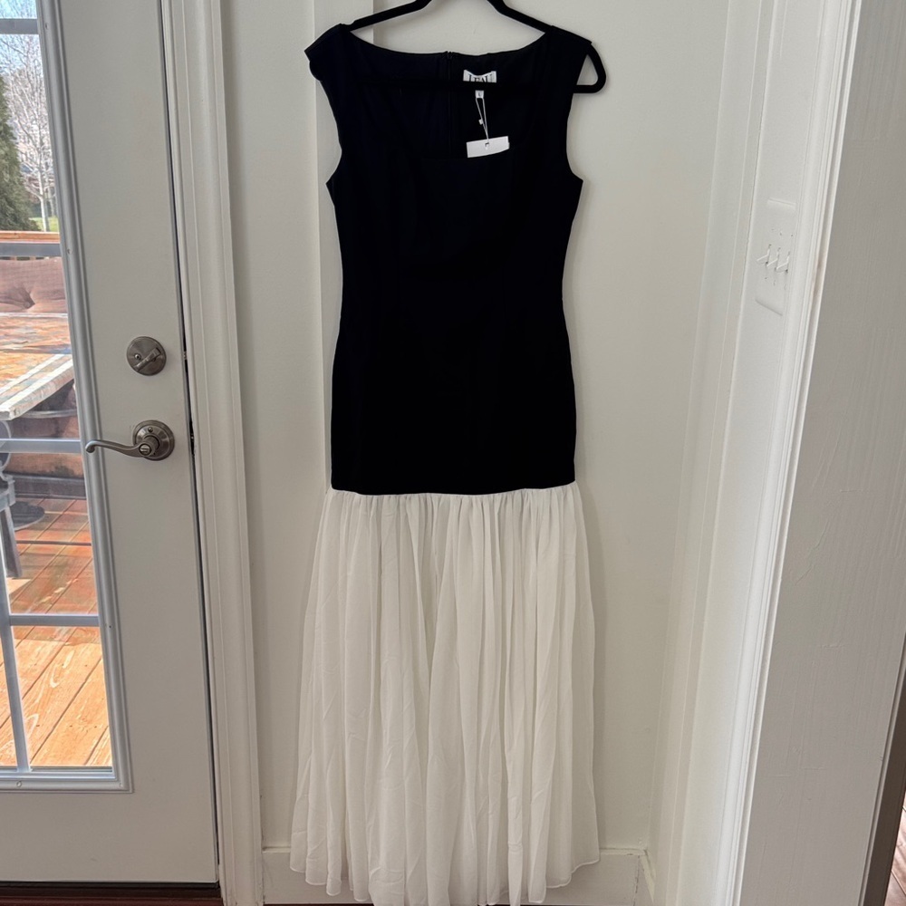 NWT Leau Phantom Chiffon Maxi Dress Size L - Picture 2 of 13